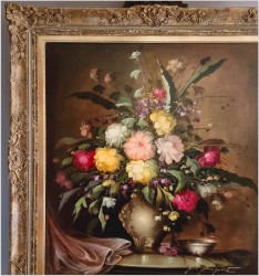 Pałacowy obraz! Bukiet flamandzkich kwiatów - Gerhard Merfort *1927