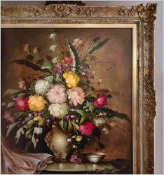 Pałacowy obraz! Bukiet flamandzkich kwiatów - Gerhard Merfort *1927