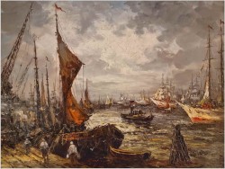 Przy nabrzeżu portowym - Prof. August-Alexander Wendehals (1934-2003)