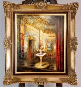 Pałacowy obraz! Tańcząca baletnica - Heinz Ludwig Münnich (1921-1978)