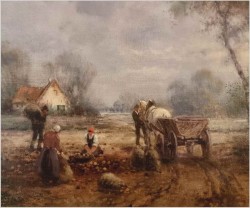 Malarstwo Aukcyjne! Wykopki w polu - Günter KÖNIG (1926-2007)