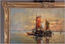 Mega Rarytas! Rybacy na Weneckiej lagunie - Carol Spree *1907