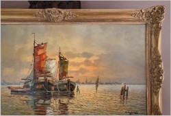 Mega Rarytas! Rybacy na Weneckiej lagunie - Carol Spree *1907