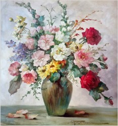 Cudeńko! Kompozycja kwiatów w wazonie - Hedwig Petermann *1877