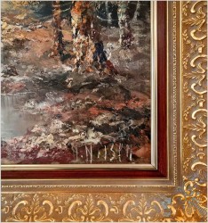 Malarstwo szpachlowe! Wyjazd na polowanie - H. Nilsen *1908 