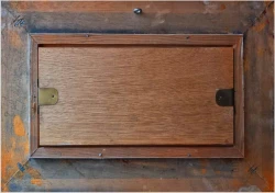 Sielski krajobraz! Rozlewisko wodne ze sztafażem - Sygn. Reinisch (Niemcy XXw.)