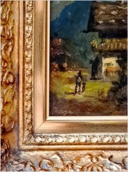 Miniatura olejna! Schronisko w górskich Alpach - Heinrich Berger (1898-1977)