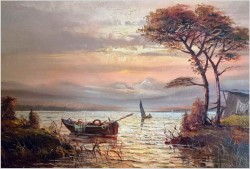 Polecamy panoramiczne malarstwo! Zachód słońca - Carol spree *1907