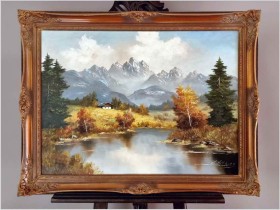 Polecamy obraz olejny! Widok alpejski! - oryg. Georg kuboth (Schlesien 1916-2004)