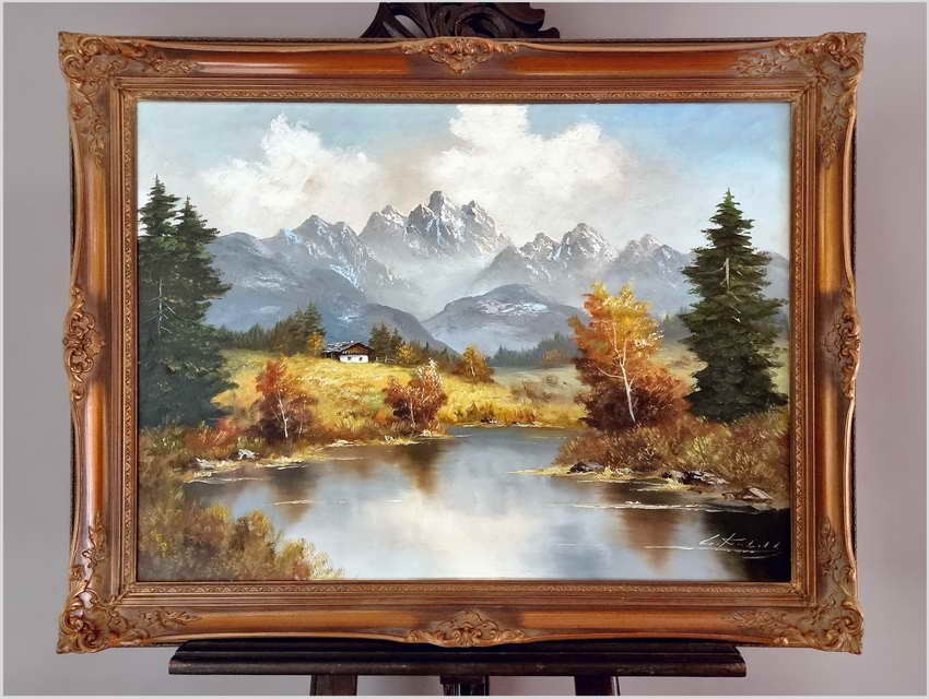 Polecamy obraz olejny! Widok alpejski! - oryg. Georg kuboth (Schlesien 1916-2004)