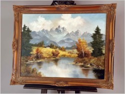 Polecamy obraz olejny! Widok alpejski! - oryg. Georg kuboth (Schlesien 1916-2004)