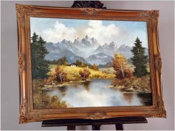 Polecamy obraz olejny! Widok alpejski! - oryg. Georg kuboth (Schlesien 1916-2004)