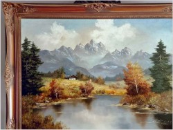 Polecamy obraz olejny! Widok alpejski! - oryg. Georg kuboth (Schlesien 1916-2004)