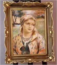 Aukcyjne malarstwo! Piękny pastel młodej góralki ~ Stanisław Górski (1887-1955)