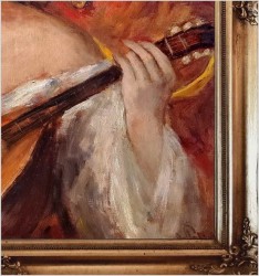 Aukcyjny obraz olejny! Dziewczyna grająca na mandolinie - Prof. Andreas PATZELT (1896-1980 Wien)