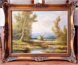 Dobre Malarstwo Romantyczne! Sianokosy - Hans Wagner *1924