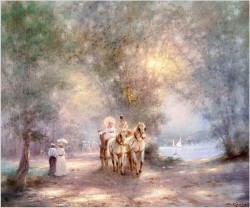 Polecamy! Wspaniała scena parkowa - Günter KÖNIG (1926-2007)