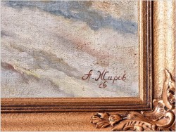 Malarstwo rosyjskie! Trojka w zimowej scenerii - Алексей Жаров (Россия *1926 )