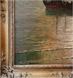 Wspaniała marynistyka szpachlowa - GRABONÉ Arnold (1896-1982)