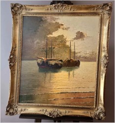 Wspaniała marynistyka szpachlowa - GRABONÉ Arnold (1896-1982)