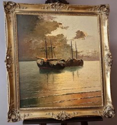 Wspaniała marynistyka szpachlowa - GRABONÉ Arnold (1896-1982)