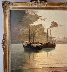 Wspaniała marynistyka szpachlowa - GRABONÉ Arnold (1896-1982)