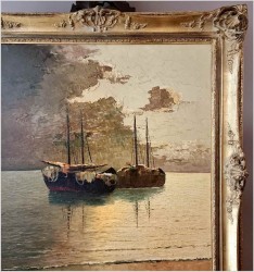 Wspaniała marynistyka szpachlowa - GRABONÉ Arnold (1896-1982)