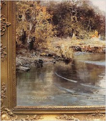 Wspaniały letni pejzaż! Piknik nad brzegiem wody - Ludwig Gschossmann *1894