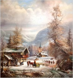 Romantyczne malarstwo w zimowej aurze - Prof. Janez Kenzer *1930