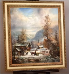 Romantyczne malarstwo w zimowej aurze - Prof. Janez Kenzer *1930