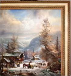 Romantyczne malarstwo w zimowej aurze - Prof. Janez Kenzer *1930