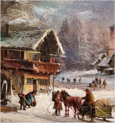 Romantyczne malarstwo w zimowej aurze - Prof. Janez Kenzer *1930