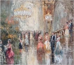 Scena Rodzajowa w Sali Balowej - Oryg. Christian Stemmeler *1928