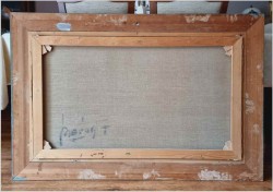 10. Widok na trójmasztowiec w zatoce portowej - John BÉVORT (1917-1996)