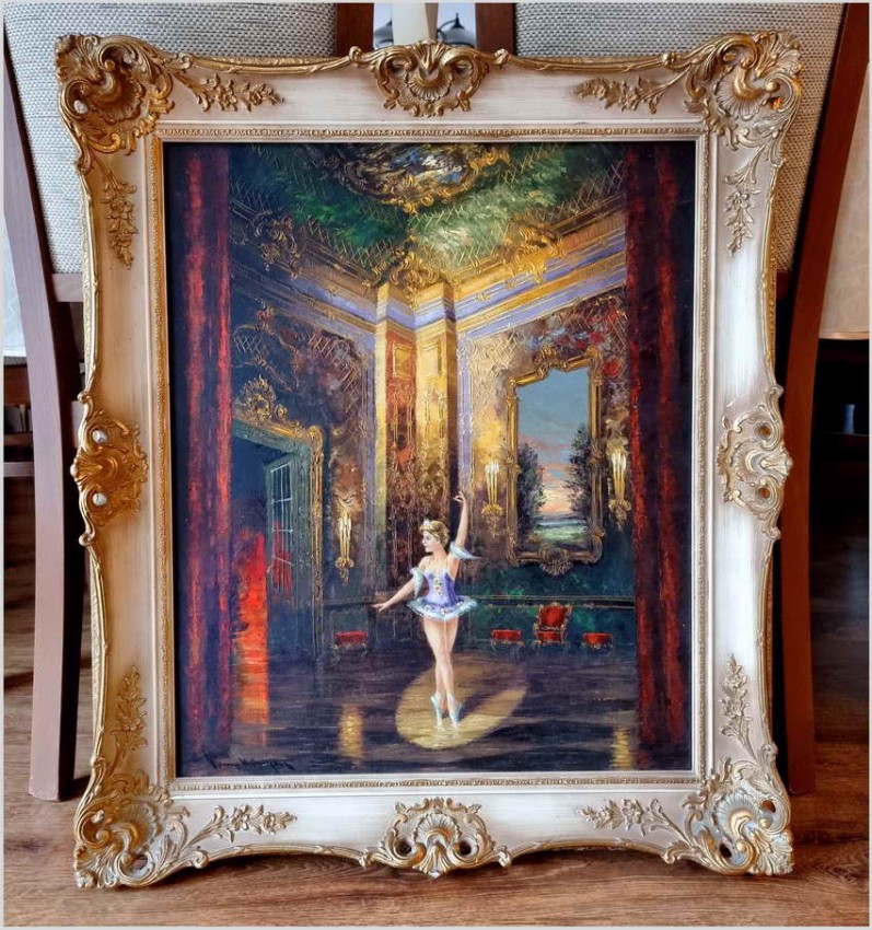 Pałacowy obraz! Tańcząca baletnica - Heinz Ludwig Münnich (1921-1978)