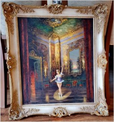 Pałacowy obraz! Tańcząca baletnica - Heinz Ludwig Münnich (1921-1978)