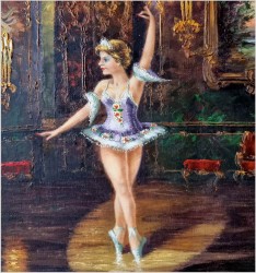 Pałacowy obraz! Tańcząca baletnica - Heinz Ludwig Münnich (1921-1978)