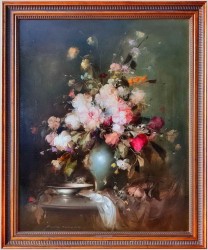 Kwiaty w wazonie 115cmx95cm - Kömpöczy Balogh Endre (Hungary 1911-1977)