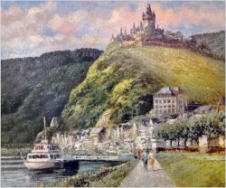 Pozycja Godna Uwagi !!! Spacerkiem z góry zamkowej - Oryg. Christian Stemmeler *1928 (Rozmiar XXL!)