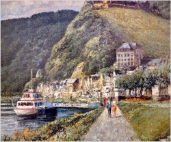 Pozycja Godna Uwagi !!! Spacerkiem z góry zamkowej - Oryg. Christian Stemmeler *1928 (Rozmiar XXL!)