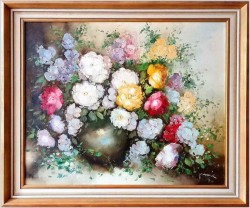 Dobra kompozycja! Kwiaty w wazonie - Oryg.Christian Jereczek *1935