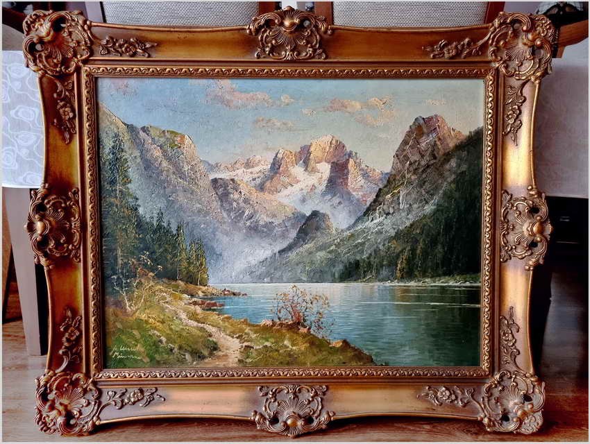 Widok na jezioro Königssee - Obraz olejny Franz Winter *1926 