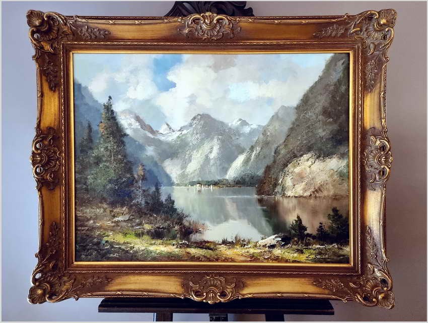 Widok na jezioro Königsee - oryg. Erich Griese *1912 (100cm x 80cm)