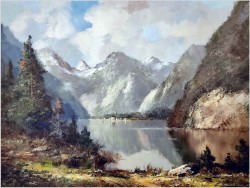 Widok na jezioro Königsee - oryg. Erich Griese *1912 (100cm x 80cm)