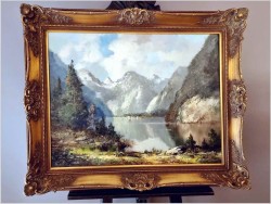 Widok na jezioro Königsee - oryg. Erich Griese *1912 (100cm x 80cm)