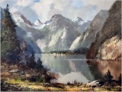 Widok na jezioro Königsee - oryg. Erich Griese *1912 (100cm x 80cm)