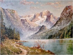 Widok na jezioro Königssee - Obraz olejny Franz Winter *1926 