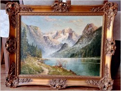 Widok na jezioro Königssee - Obraz olejny Franz Winter *1926 