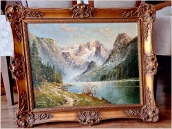 Widok na jezioro Königssee - Obraz olejny Franz Winter *1926 