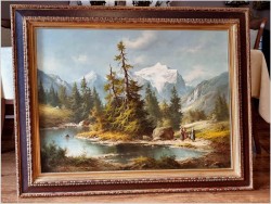 Obraz inwestycja! Jesienny Krajobraz ze sztafażem - Ludwig Muninger (1929-1997)